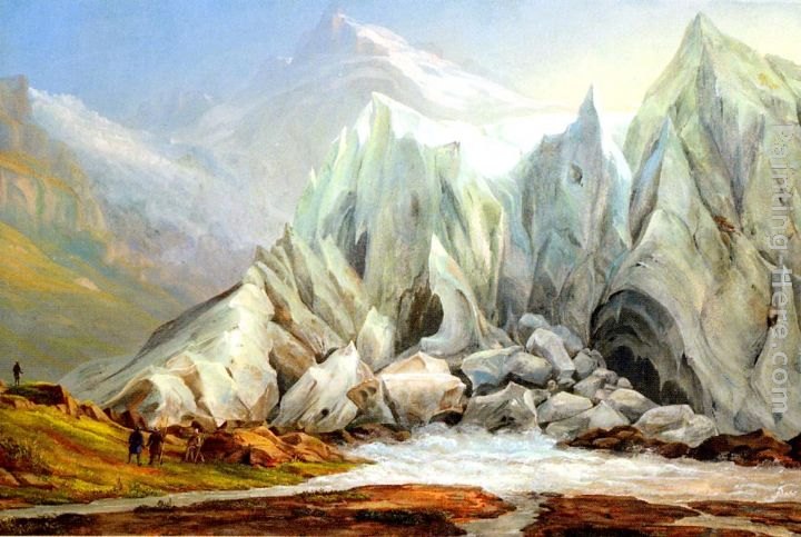 Schweizer Schule Fruhes Gletscher Landschaft